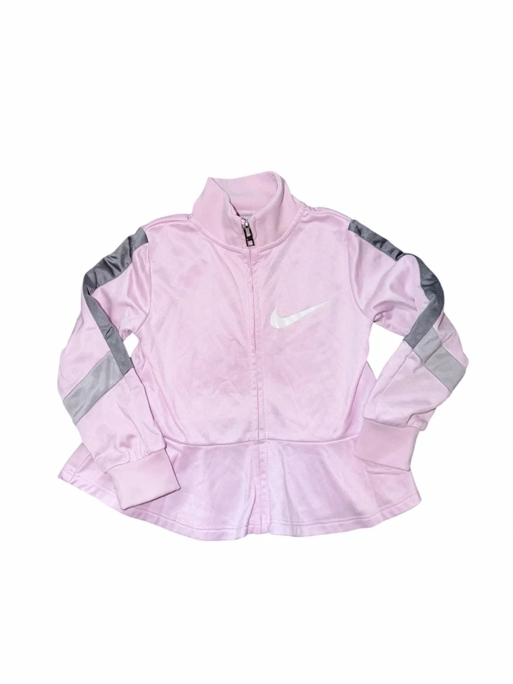 Nike Toddler Girls 3pc Set Pink Gray Track Jacket Tee Leggings Size 2